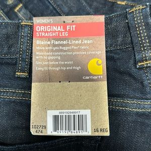 Carhartt original fit lined jeans
